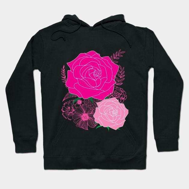 Flower fo rose Hoodie by Supak